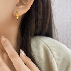 925 Sterling Silver Twisted Rope Hoop Earring 60200277