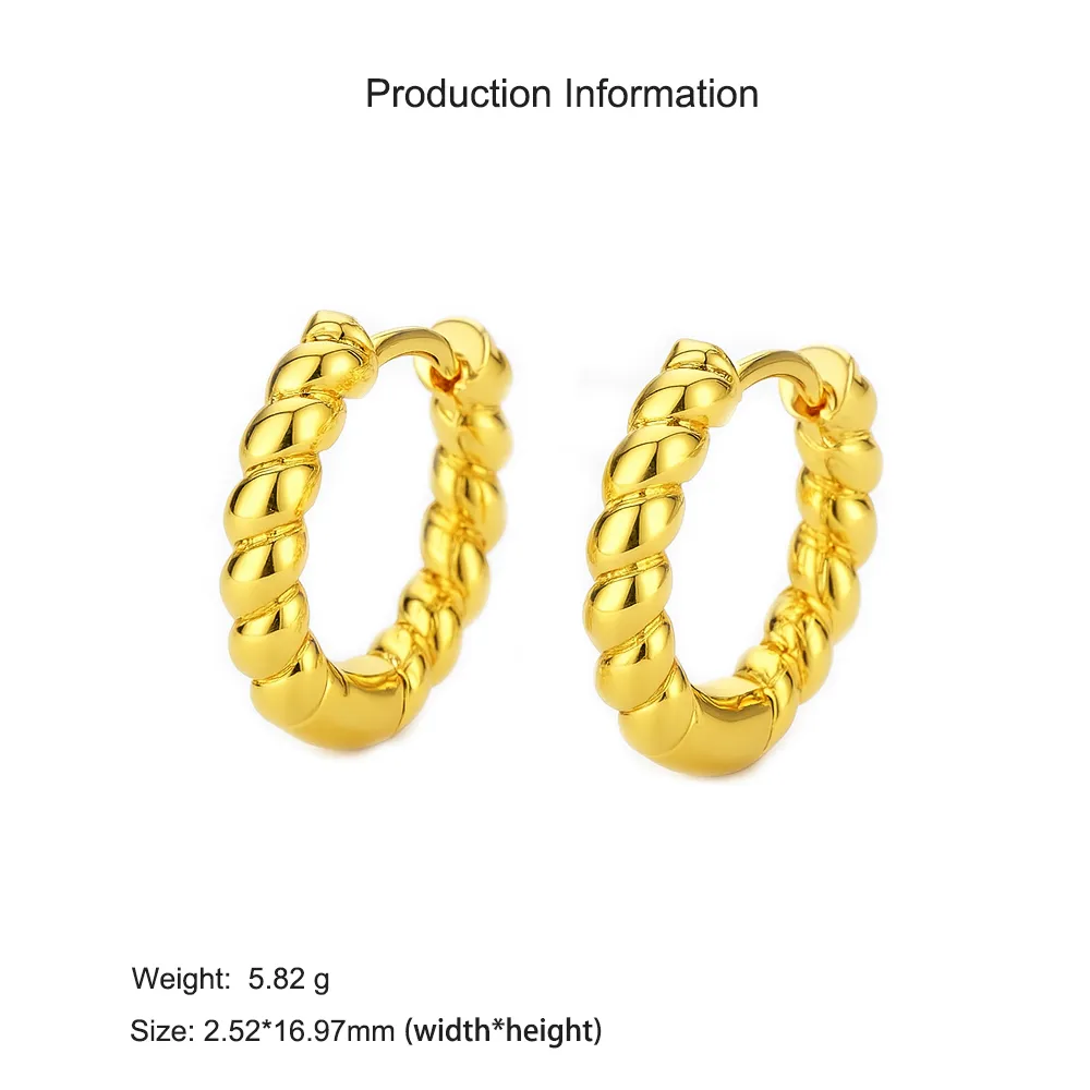 925 Sterling Silver Twisted Rope Hoop Earring 60200277 - image2