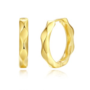 925 Sterling Silver Geometric Hoop Earring 60200279
