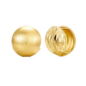 925 Sterling Silver Brushed Matte Sphere Earring 60200281