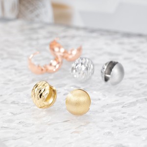 925 Sterling Silver Brushed Matte Sphere Earring 60200281