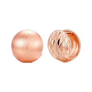 925 Sterling Silver Brushed Matte Sphere Earring 60200281