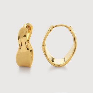 925 Sterling Silver Asymmetrical Geometric Circle Hoop Earring 60200288