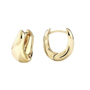 25 Sterling Silver Sculptural Wave Geometric Hoop Earring 60200299