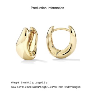 25 Sterling Silver Sculptural Wave Geometric Hoop Earring 60200299