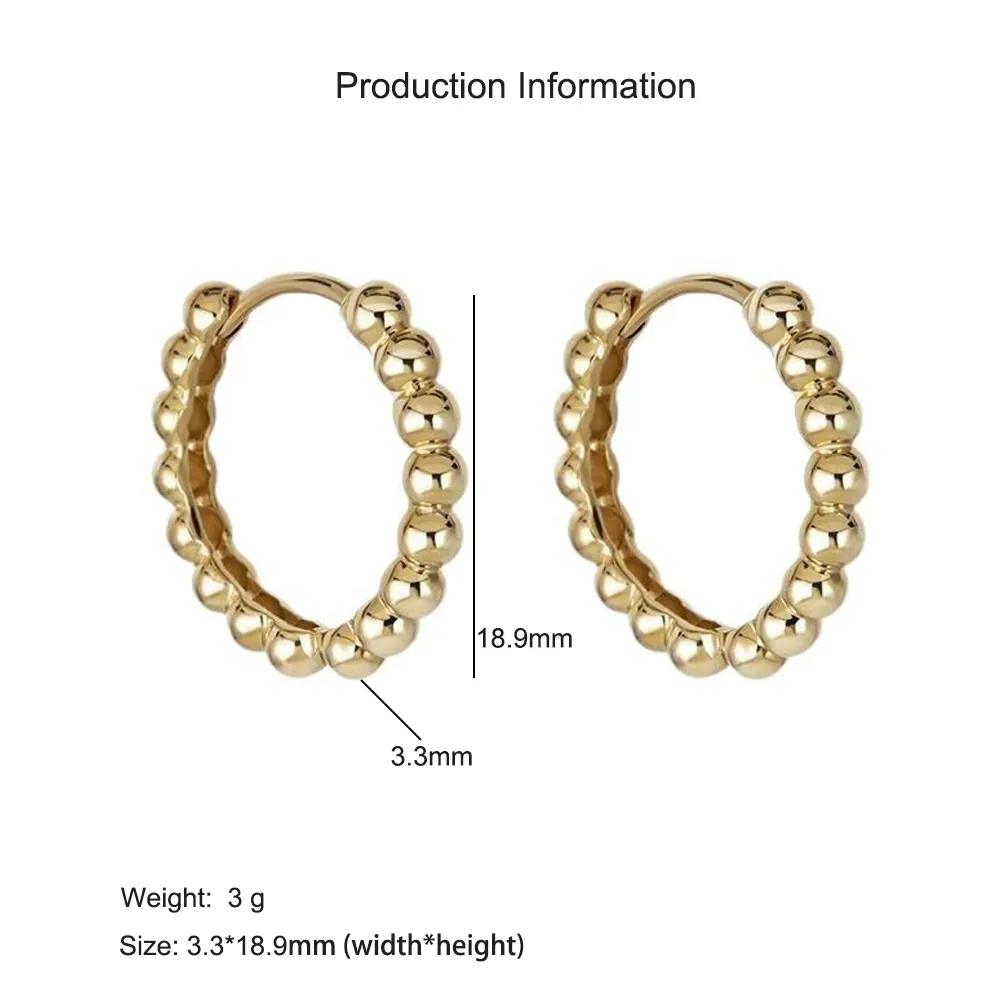 925 Sterling Silver High-Polish Ball Hoop Earring 60200305 - image2