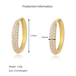 925 Sterling Silver Multi-Row Micro Pave CZ Hoop Earrings 60200326