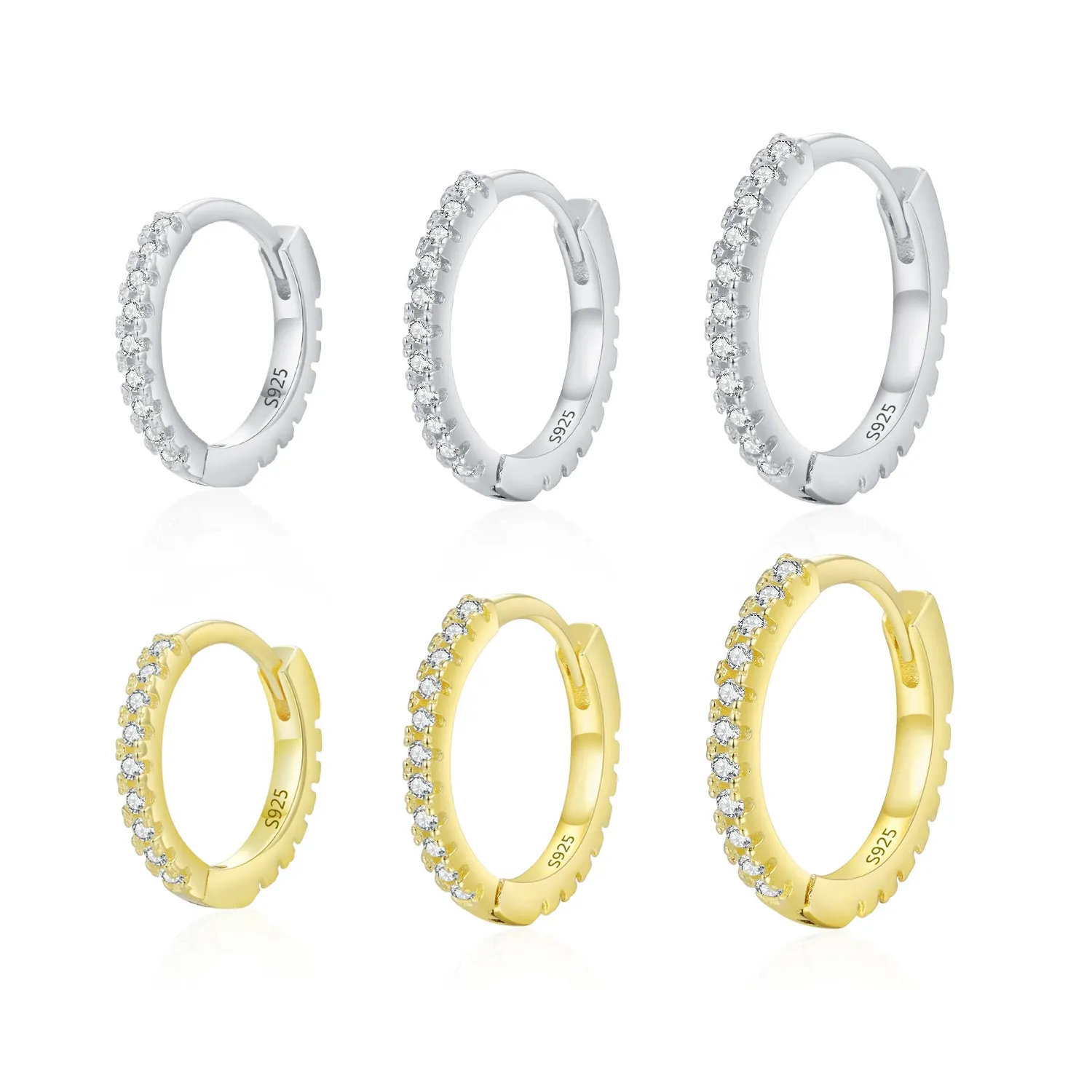 925 Sterling Silver Classic CZ Drop Hoop Earring 60200336 925 Sterling Silver Classic CZ Drop Hoop Earring 60200336