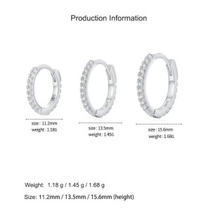 925 Sterling Silver Classic CZ Drop Hoop Earring 60200336 925 Sterling Silver Classic CZ Drop Hoop Earring 60200336