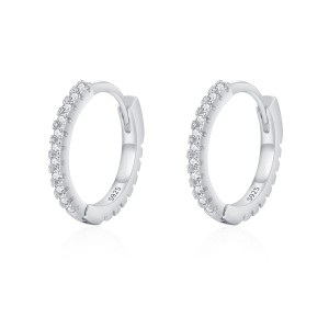 925 Sterling Silver Classic CZ Drop Hoop Earring 60200336 925 Sterling Silver Classic CZ Drop Hoop Earring 60200336