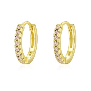 925 Sterling Silver Colorful CZ Mini Huggie Hoop Earring 60200338 925 Sterling Silver Colorful CZ Mini Huggie Hoop Earring 60200338