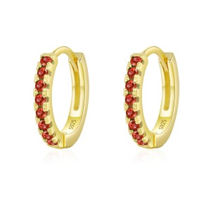 925 Sterling Silver Colorful CZ Mini Huggie Hoop Earring 60200338 925 Sterling Silver Colorful CZ Mini Huggie Hoop Earring 60200338