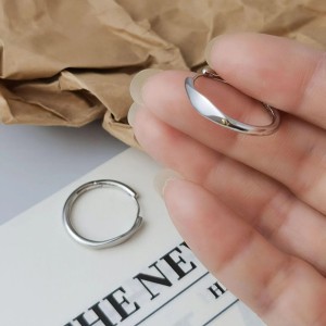 925 Sterling Silver Sculptural Rhombus Huggies Earrings 60200357