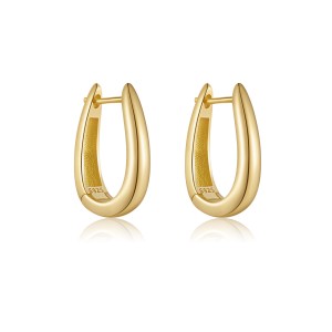 925 Sterling Silver U-Shaped Huggie Hoops 60200360