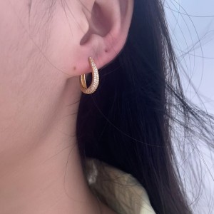 925 Sterling Silver U-Shaped Huggie Hoops 60200360