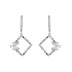 Colorful Cubic Zirconia Square Flower Hoop Earring 60300002