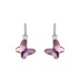 Austrian Crystals Butterfly Cubic Zirconia Hoop Earring 60300003