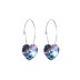 Austrian Crystals Love Heart Hoop Earring 60300004