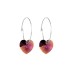 Austrian Crystals Love Heart Hoop Earring 60300004