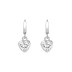 Silver Cubic Zirconia Heart Hoop Earring 60300005