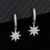 Silver Cubic Zirconia Star Hoop Earring 60300006