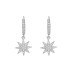Silver Cubic Zirconia Star Hoop Earring 60300006