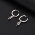 Silver Cubic Zirconia Icecream Hoop Earring 60300009