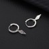 Silver Cubic Zirconia Icecream Hoop Earring 60300009