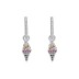 Silver Cubic Zirconia Icecream Hoop Earring 60300009