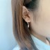 Silver Cubic Zirconia Icecream Hoop Earring 60300009