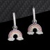 Silver Cubic Zirconia Rainbow Hoop Earring 60300010