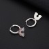 Silver Cubic Zirconia Rainbow Hoop Earring 60300010