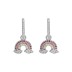 Silver Cubic Zirconia Rainbow Hoop Earring 60300010
