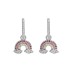 Silver Cubic Zirconia Rainbow Hoop Earring 60300010