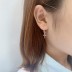 Silver Cubic Zirconia Cross Hoop Earring 60300011