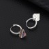 Silver Cubic Zirconia Heart Hoop Earring 60300013