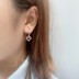 Silver Cubic Zirconia Heart Hoop Earring 60300014