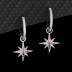 Silver Cubic Zirconia Star Hoop Earring 60300015