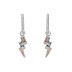 Silver Cubic Zirconia Lightning Hoop Earring 60300016