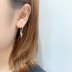 Silver Cubic Zirconia Lightning Hoop Earring 60300016