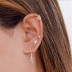 Colorful Cubic Zirconia Silver Lightning Hoop Earrings 60300021