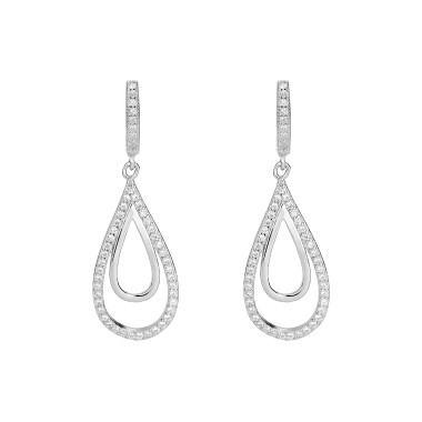 Silver Waterdrop Hoop Earring 60300022
