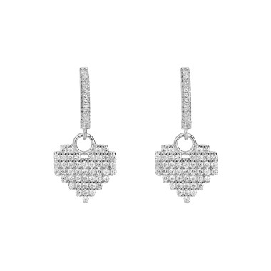 Silver Love Heart Hoop Earring 60300023