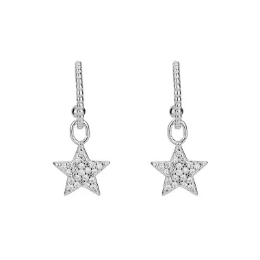 Silver Star Hoop Earring 60300025