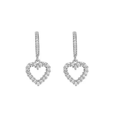 Silver Love Heart Hoop Earring 60300029