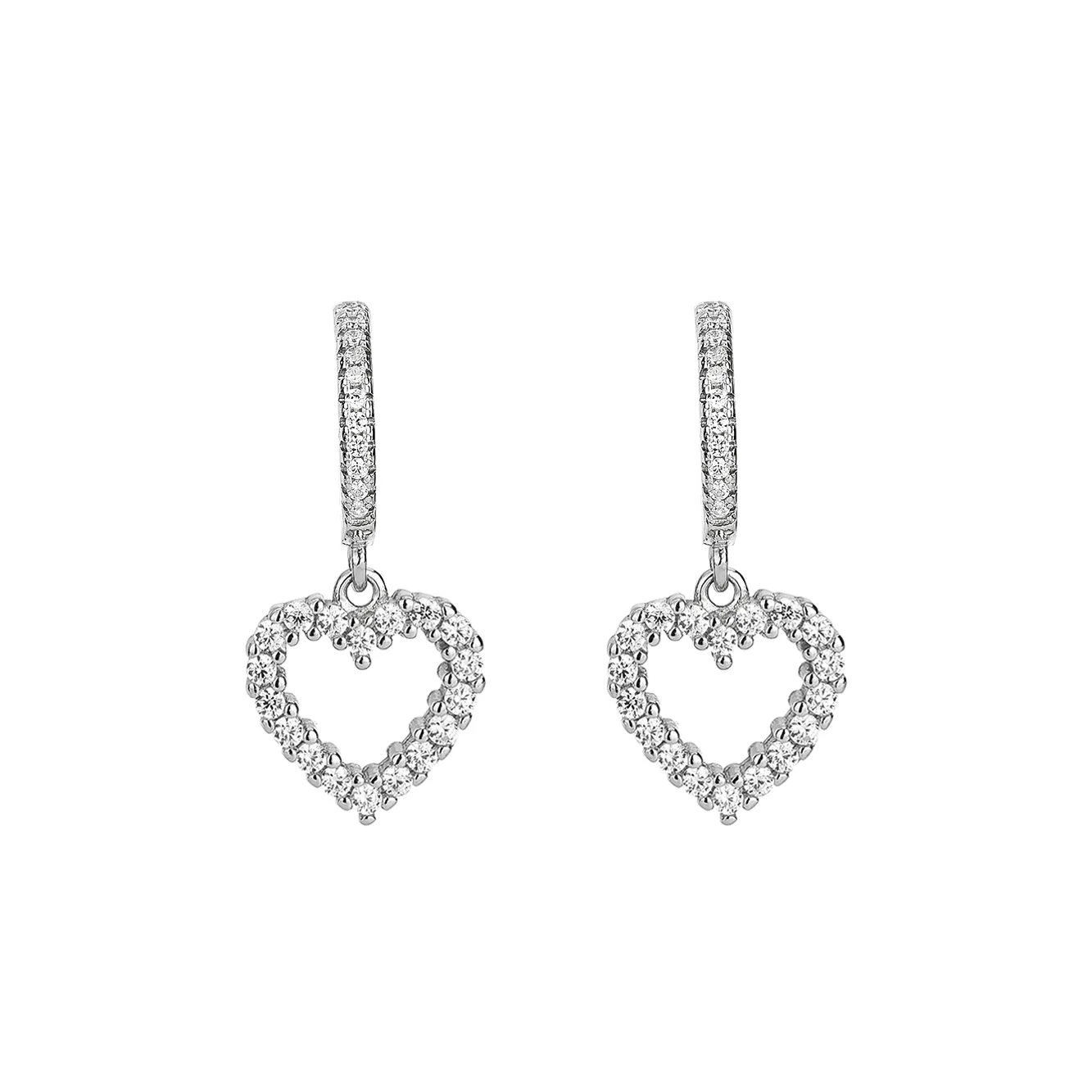 Silver Love Heart Hoop Earring 60300029