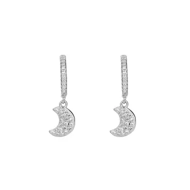 Silver Moon Hoop Earring 60300032