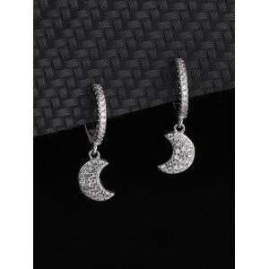 Silver Moon Hoop Earring 60300032
