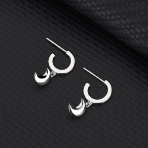 Silver Moon Hoop Earring 60300033