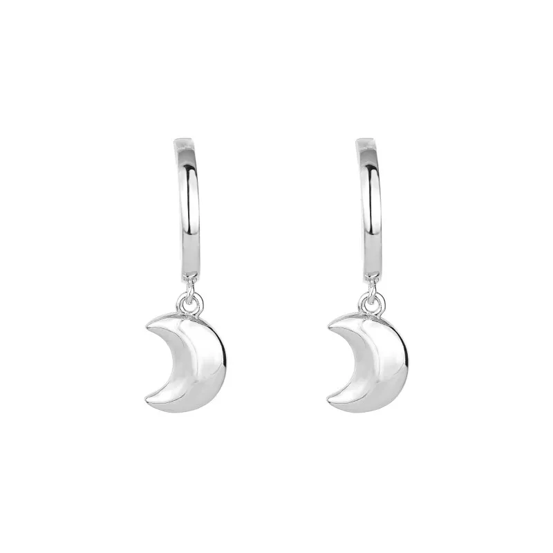Silver Moon Hoop Earring 60300033
